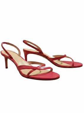 Alexandre Birman Red Strappy Slingback Sandals